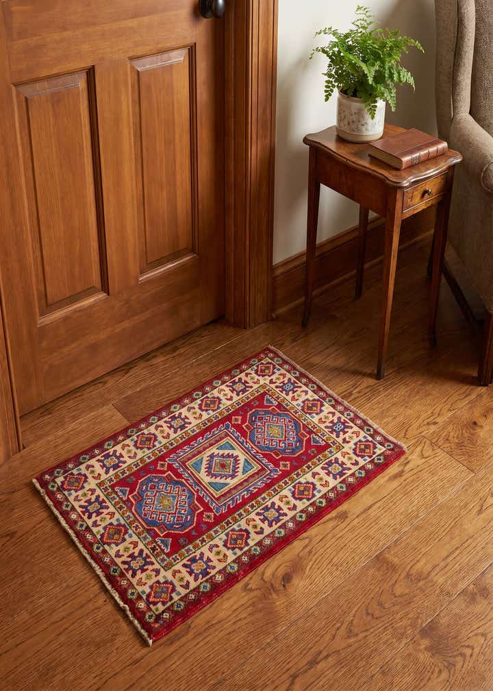 1' 11 x 3' Hand Knotted Kazak Rug