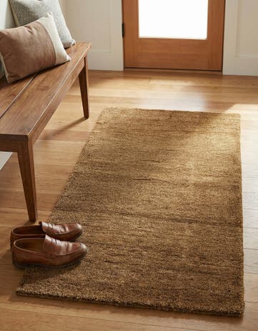 2' 6 x 4' 6 Hand Knotted Gabbeh Wool Rug
