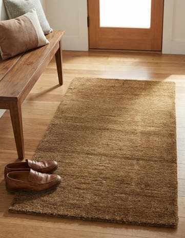 2' 6 x 4' 6 Hand Knotted Gabbeh Wool Rug