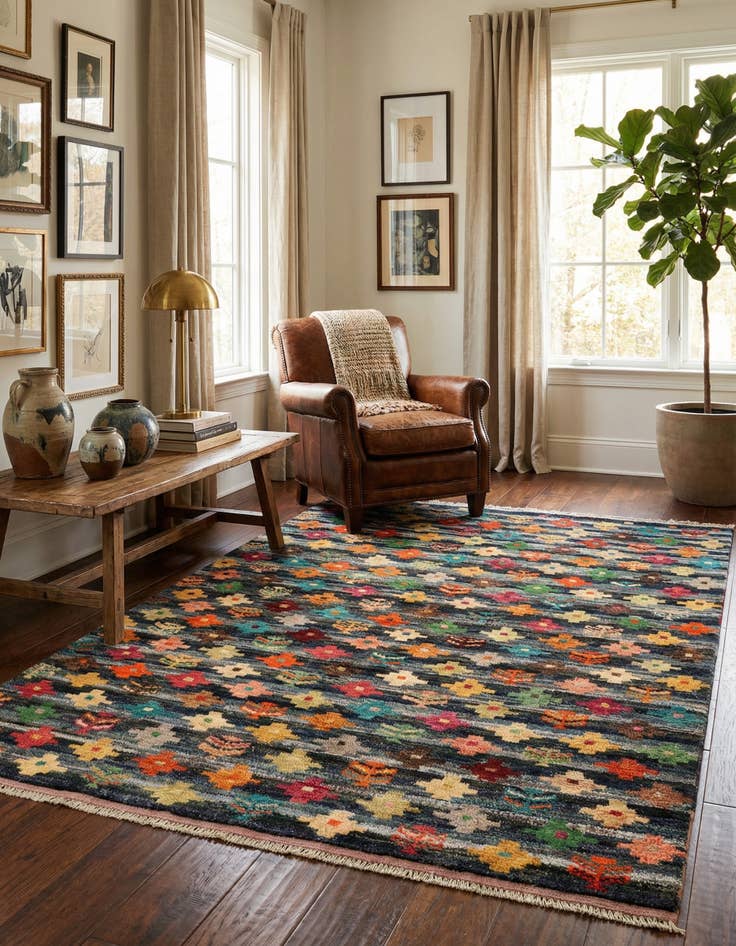 Detail image of 4' 6 x 6' 1 Hand Knotted Balouch Wool Rug