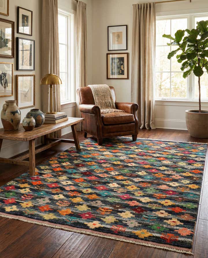 4' 6 x 6' 1 Hand Knotted Balouch Wool Rug