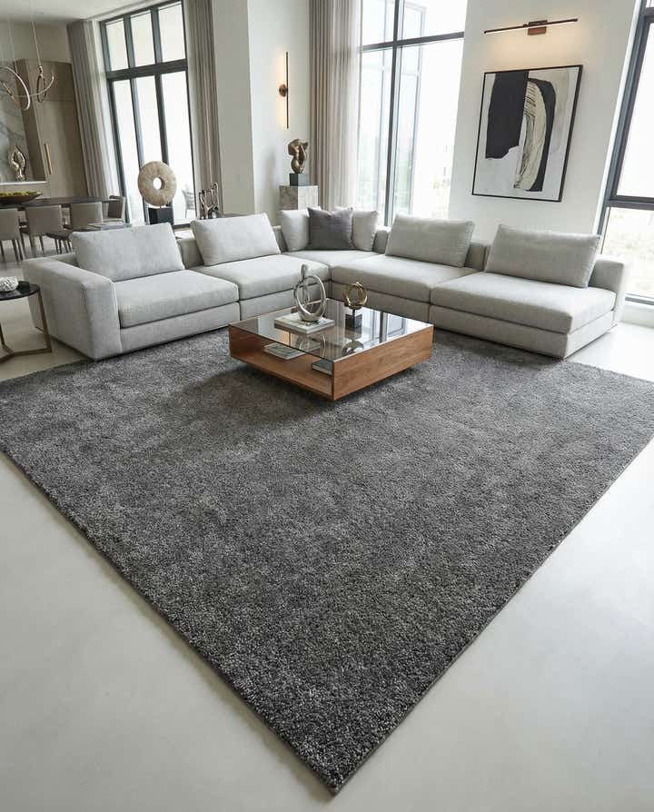 10' x 10' Solid Frieze Square Rug