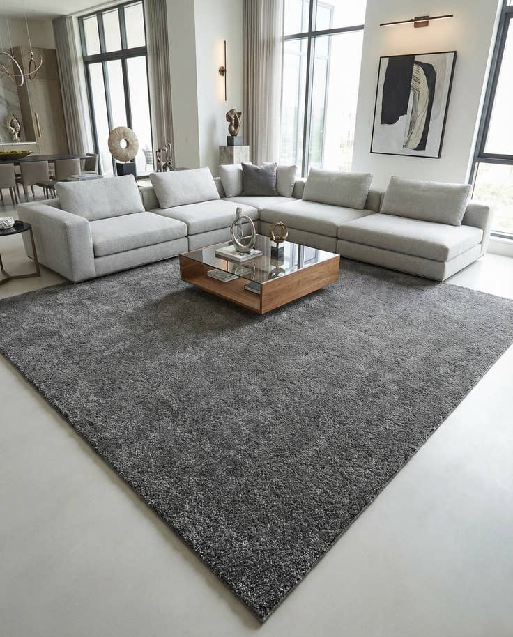 Detail image of 10' x 10' Solid Frieze Square Rug