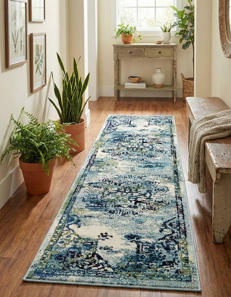 Detail image of 2' 2 x 6' 9 Washable Fleur Runner Rug
