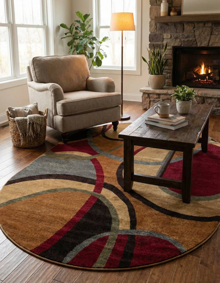 Detail image of 5' 3 x 8' Cafe Oval Rug