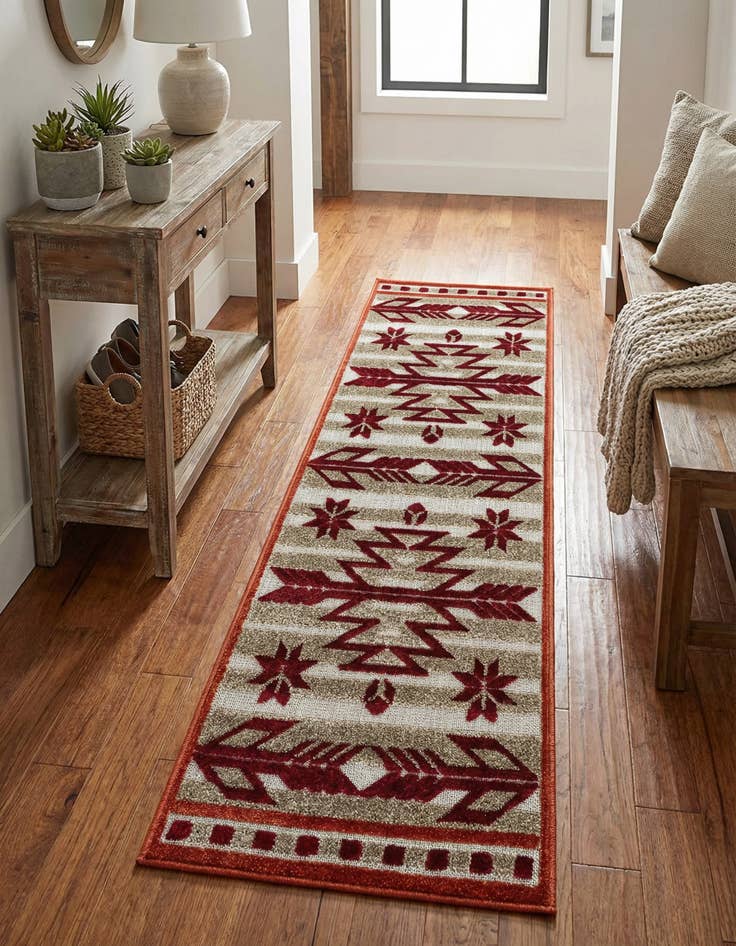 Detail image of 2' x 6' Washable Modern Indoor / Outdoor Runner Rug