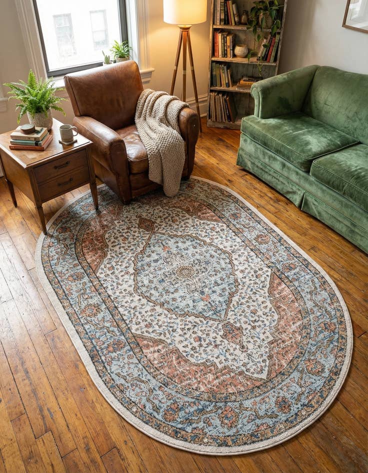 Detail image of  5' 3 x 8' Nyla Oval Rug