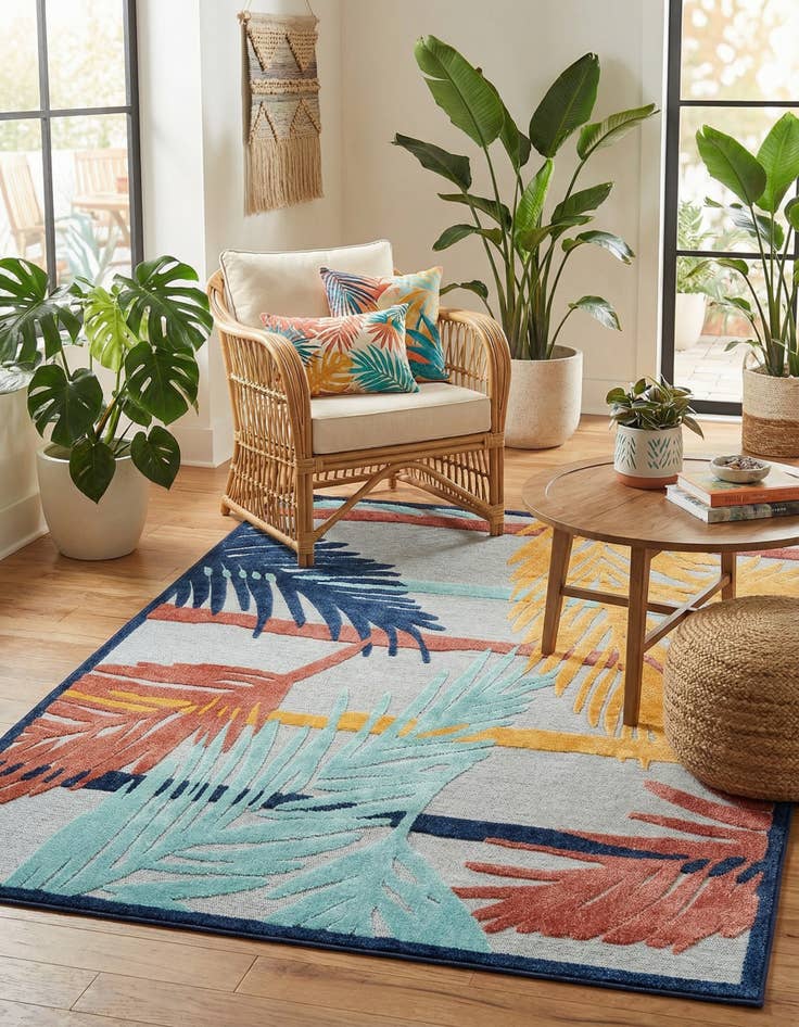 Detail image of 7' 10 x 10'  Washable Belize Indoor / Outdoor Rug