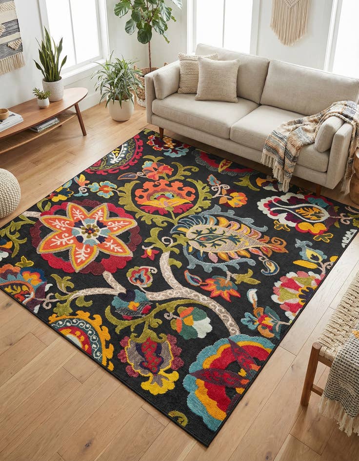 Detail image of 7' 10 x 7' 10 Easy-Clean Casablanca Indoor / Outdoor Square Rug