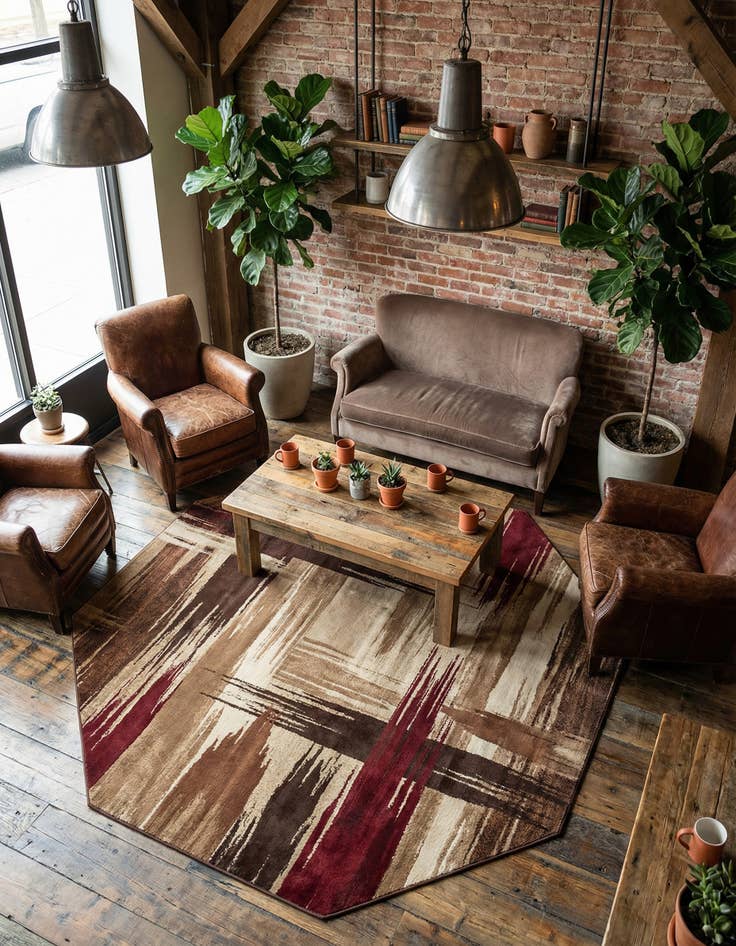 Detail image of  7' 10 x 7' 10 Cafe Octagon Rug