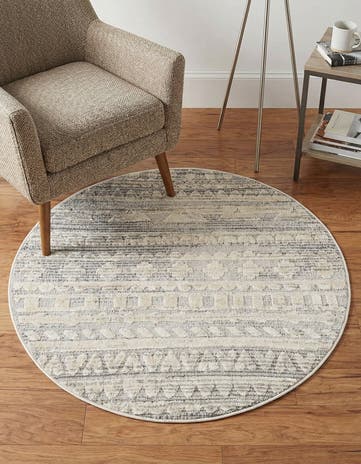 Sandy Beige Arlo Round Rug