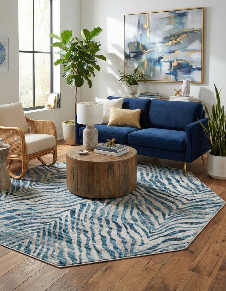 Detail image of  7' 10 x 7' 10 Finsbury Octagon Rug