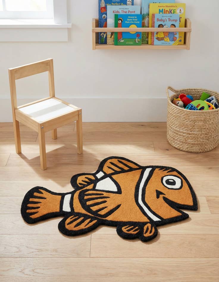 Detail image of 2' x 3' 1 Playtime Kids Wool Freeform Rug