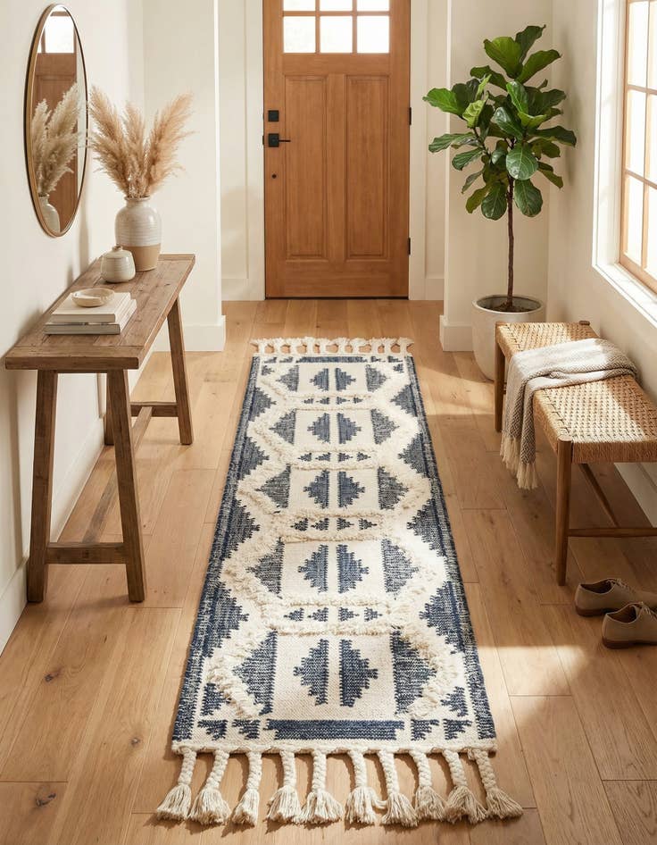 Detail image of 2' 2 x 6' 1  Hand Woven Arizona Wool Runner Rug