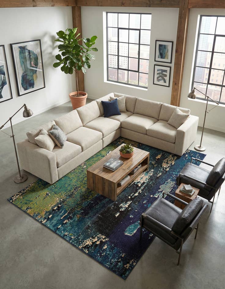 Detail image of 10' 6 x 16' 5  Washable Casablanca Rug