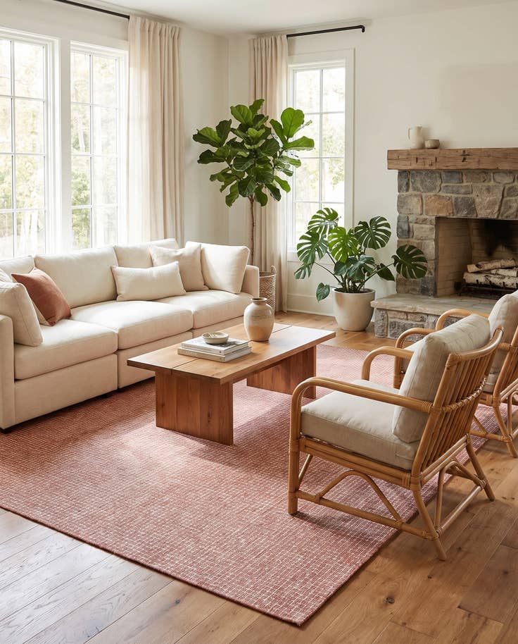 Detail image of 9' x 12' Easy-Clean Checkered Indoor / Outdoor Rug