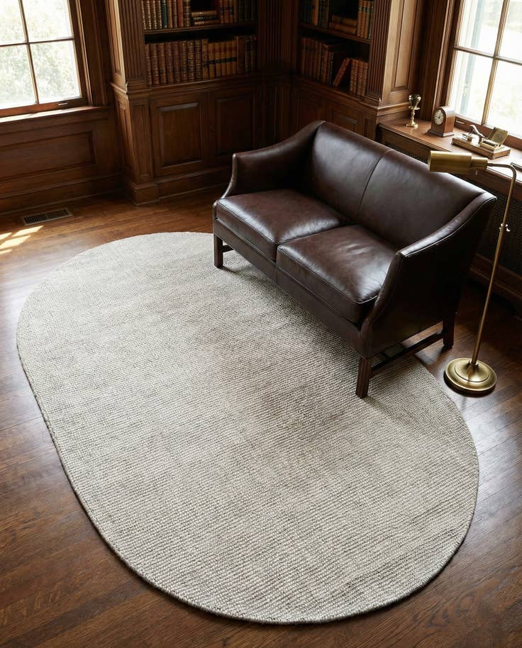 Detail image of 4' 1 x 6' 1 Hand Woven Jill Zarin English Manor Wool Oval Rug