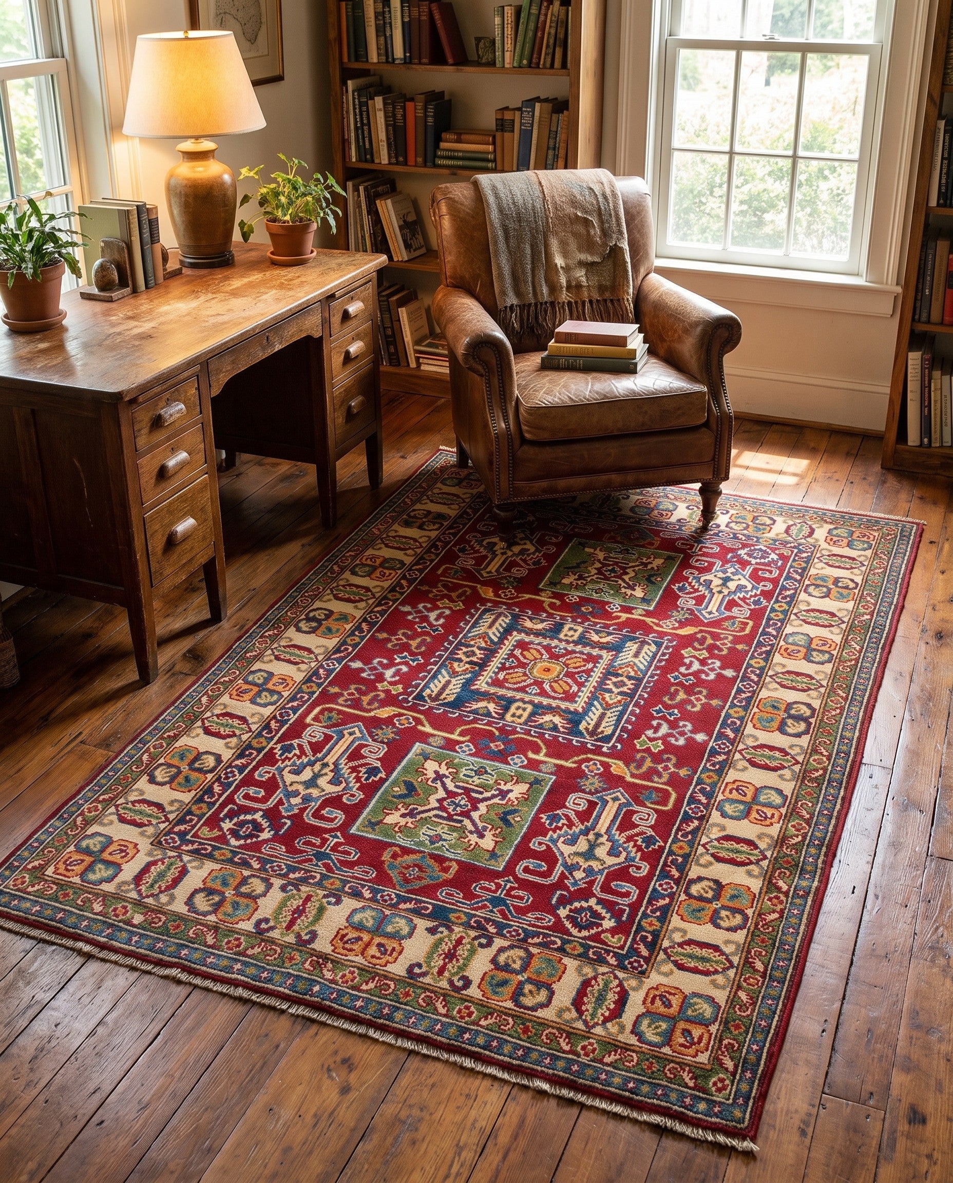 120cm x 180cm Hand Knotted Kazak Rug