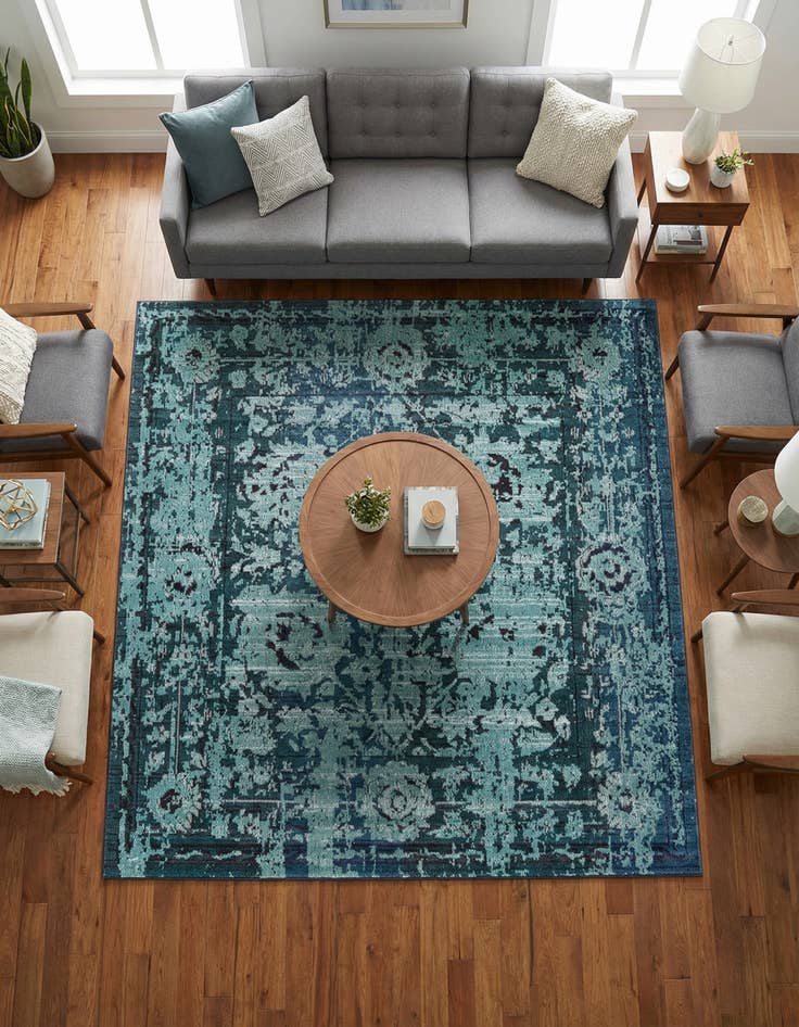 Detail image of 8' x 8' Washable Fleur Square Rug