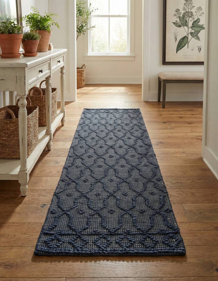 Detail image of 2' x 6' 1  Hand Woven Larsa Jute Runner Rug