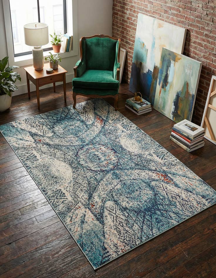 Detail image of 5' x 8' Washable Carnevale Rug