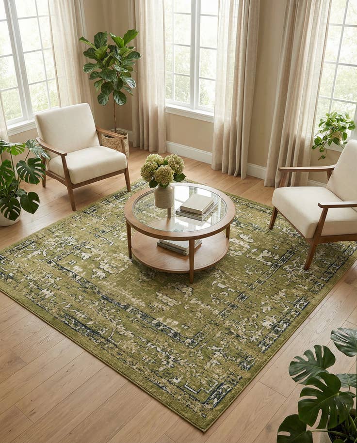 Detail image of 7' x 7' Charleston Square Rug