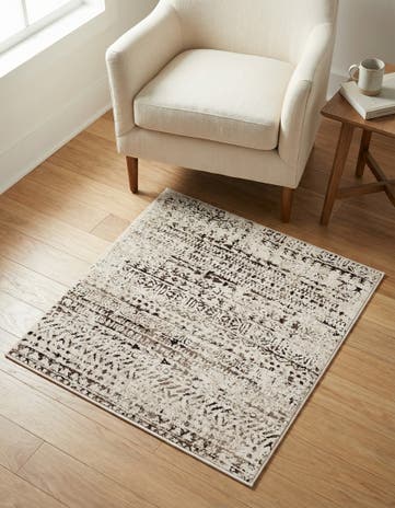 Chocolate Brown Hermitage Square Rug