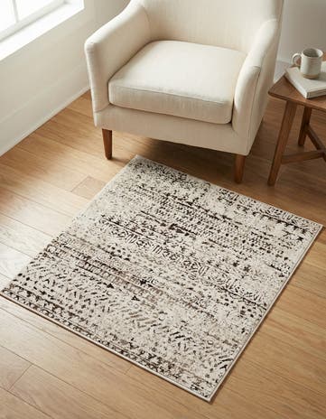 Chocolate Brown Hermitage Square Rug