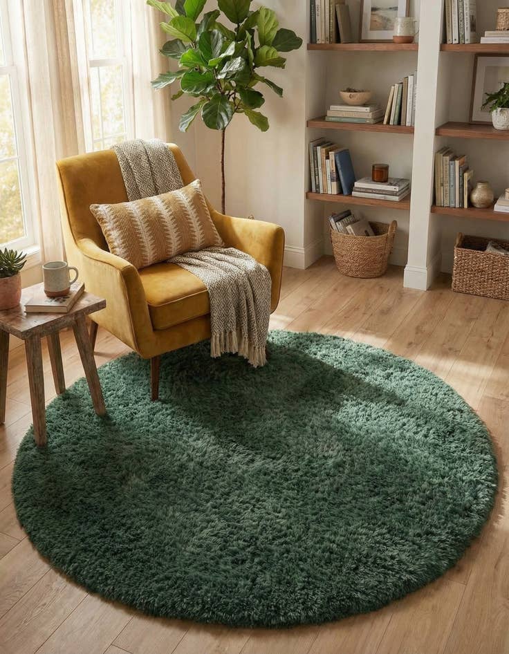Detail image of 4' x 4' Infinity Shag Round Rug