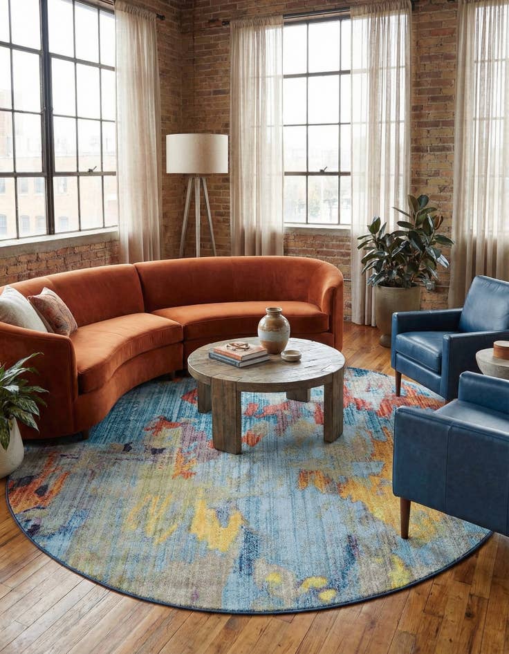 Detail image of Jill Zarin 8' x 8' Downtown Tribeca Round Rug