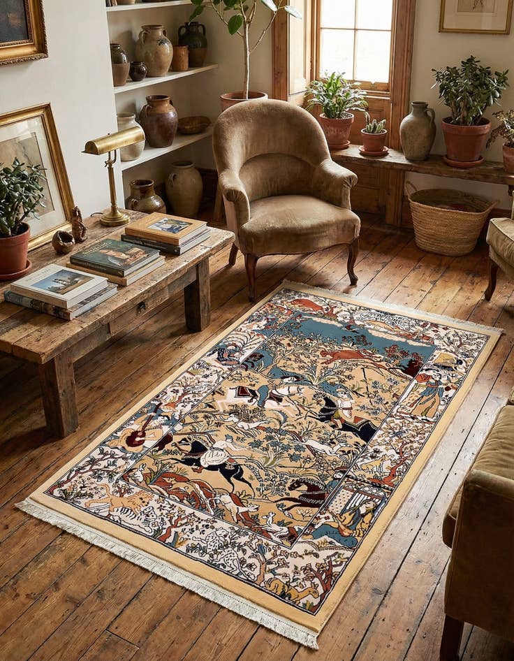 Detail image of 3' x 5' 3 Nain Design Rug