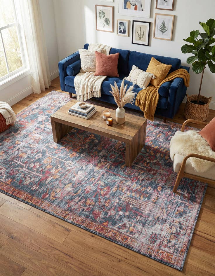 Detail image of 9' 2 x 12'  Washable Maahru Rug