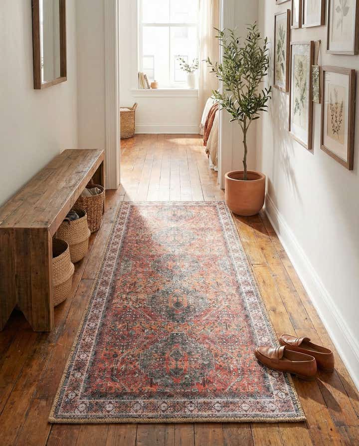 2' x 5' 1 Washable Timeless Runner Rug
