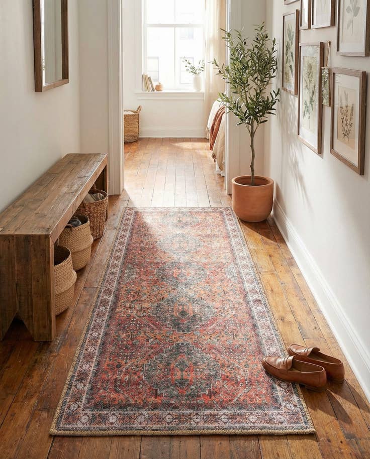 Detail image of 2' x 5' 1 Washable Timeless Runner Rug