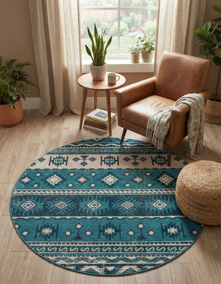 Detail image of 5' 3 x 5' 3 Lucerne Round Rug