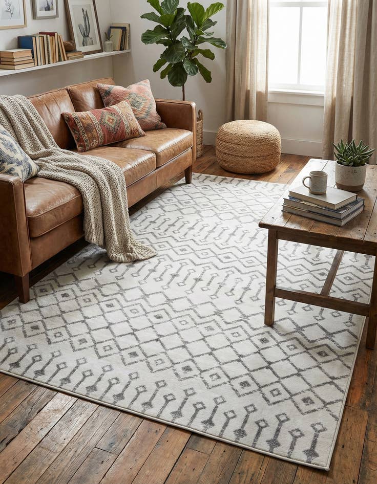 Detail image of 6' x 9' Kasbah Trellis Rug