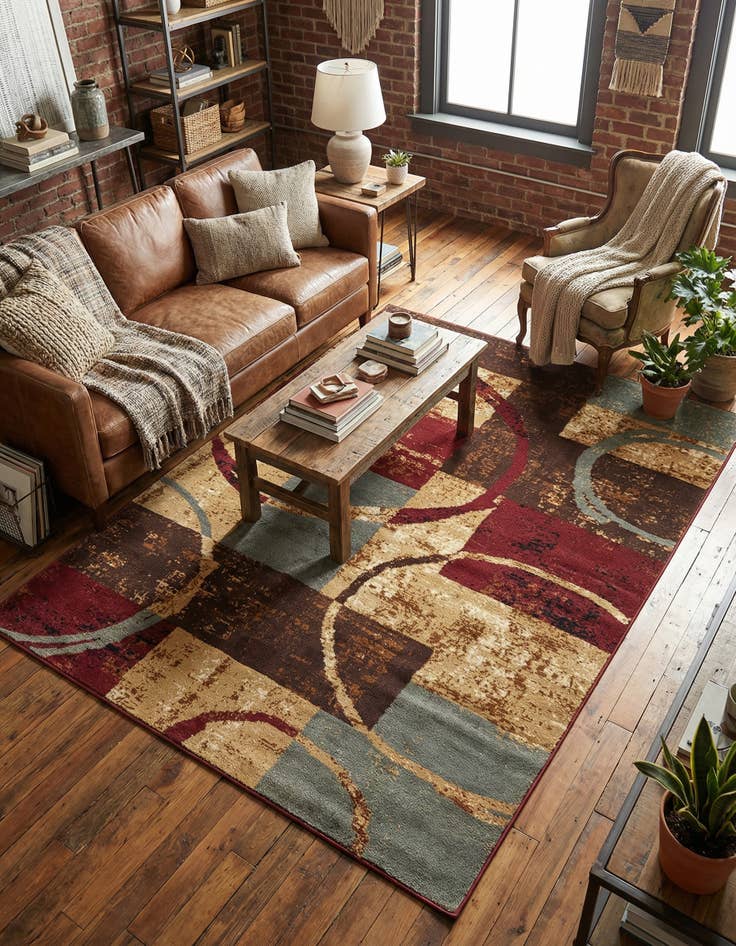 Detail image of 5' 3 x 7' Coffee Shop Rug