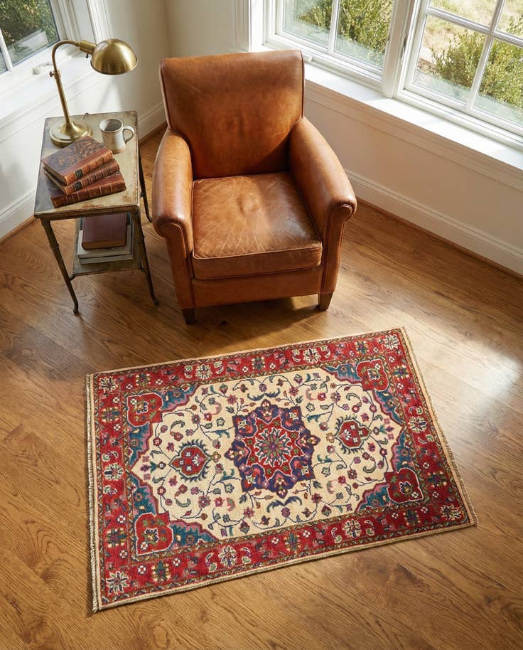 Detail image of 2' 6 x 4' 3 Hand Knotted Kazak Rug