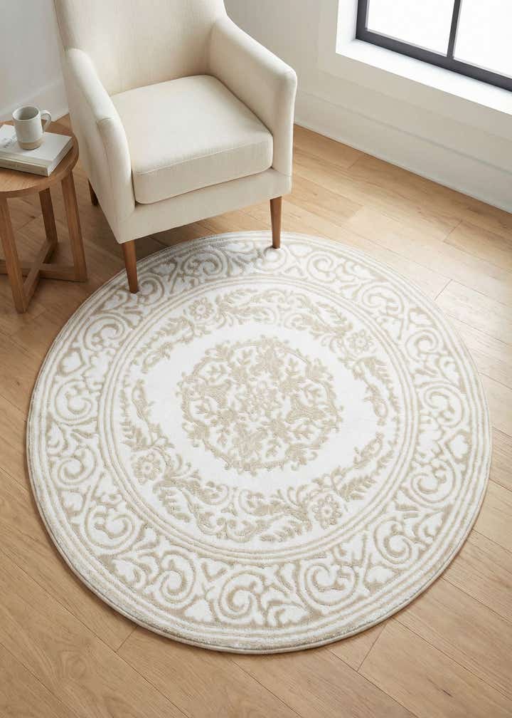 4' x 4' Hermitage Round Rug