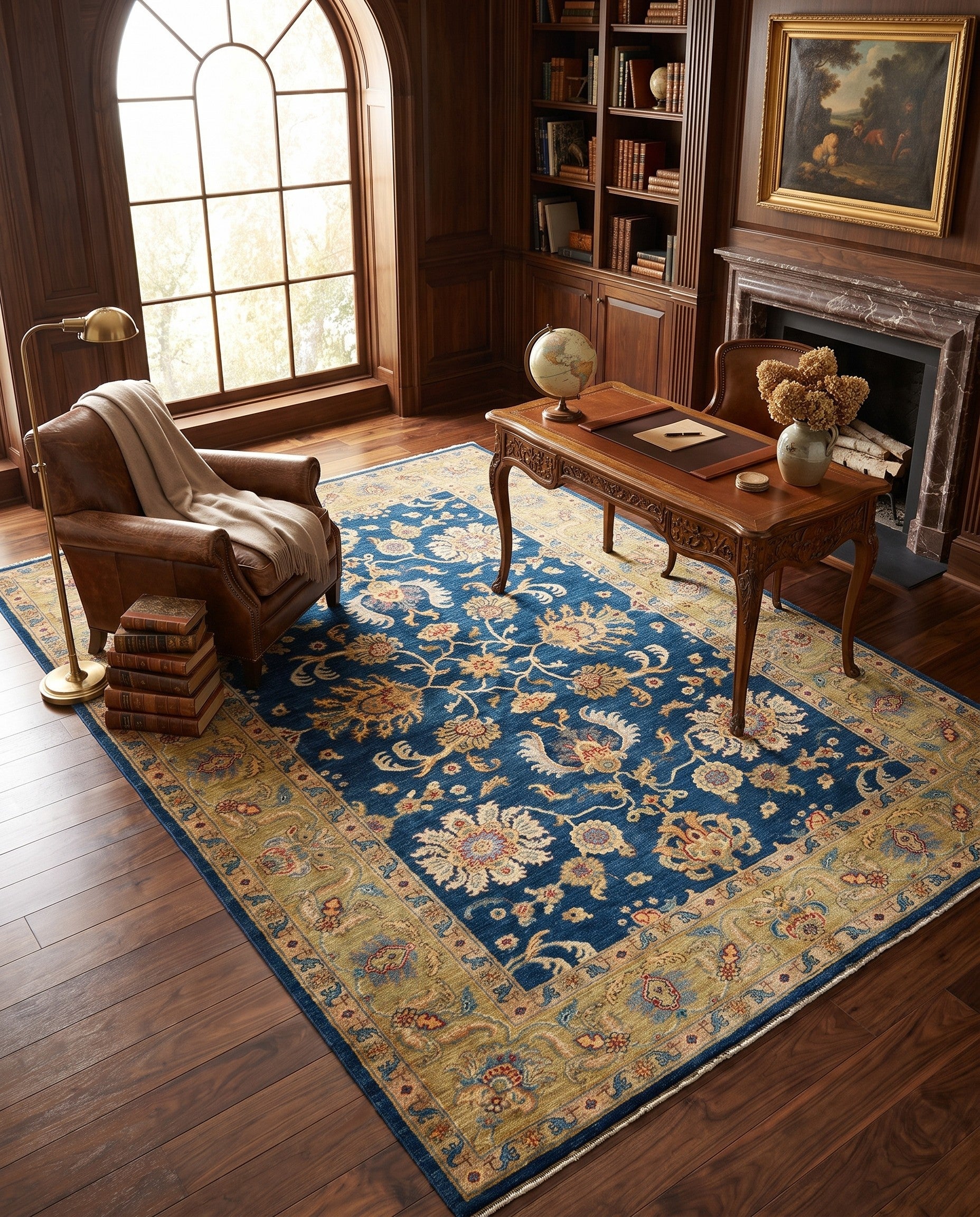 Detail image 3 of 10: 5' 9 x 7' 10 Hand Knotted Ziegler Rug