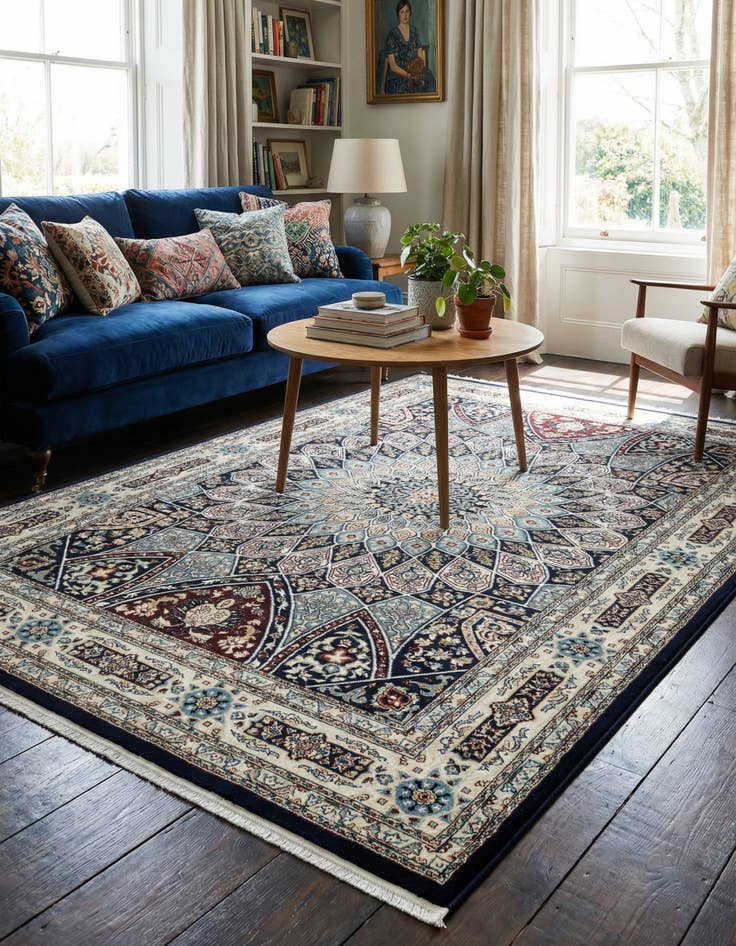 Detail image of 5' 3 x 8' Nain Design Rug