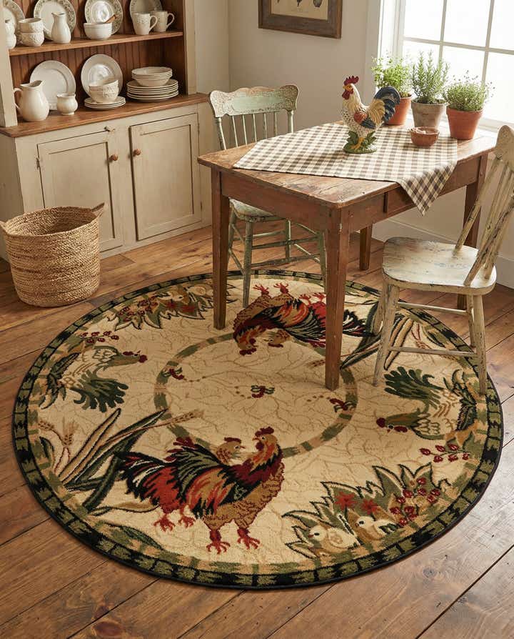 5' 3 x 5' 3 Pastoral Round Rug