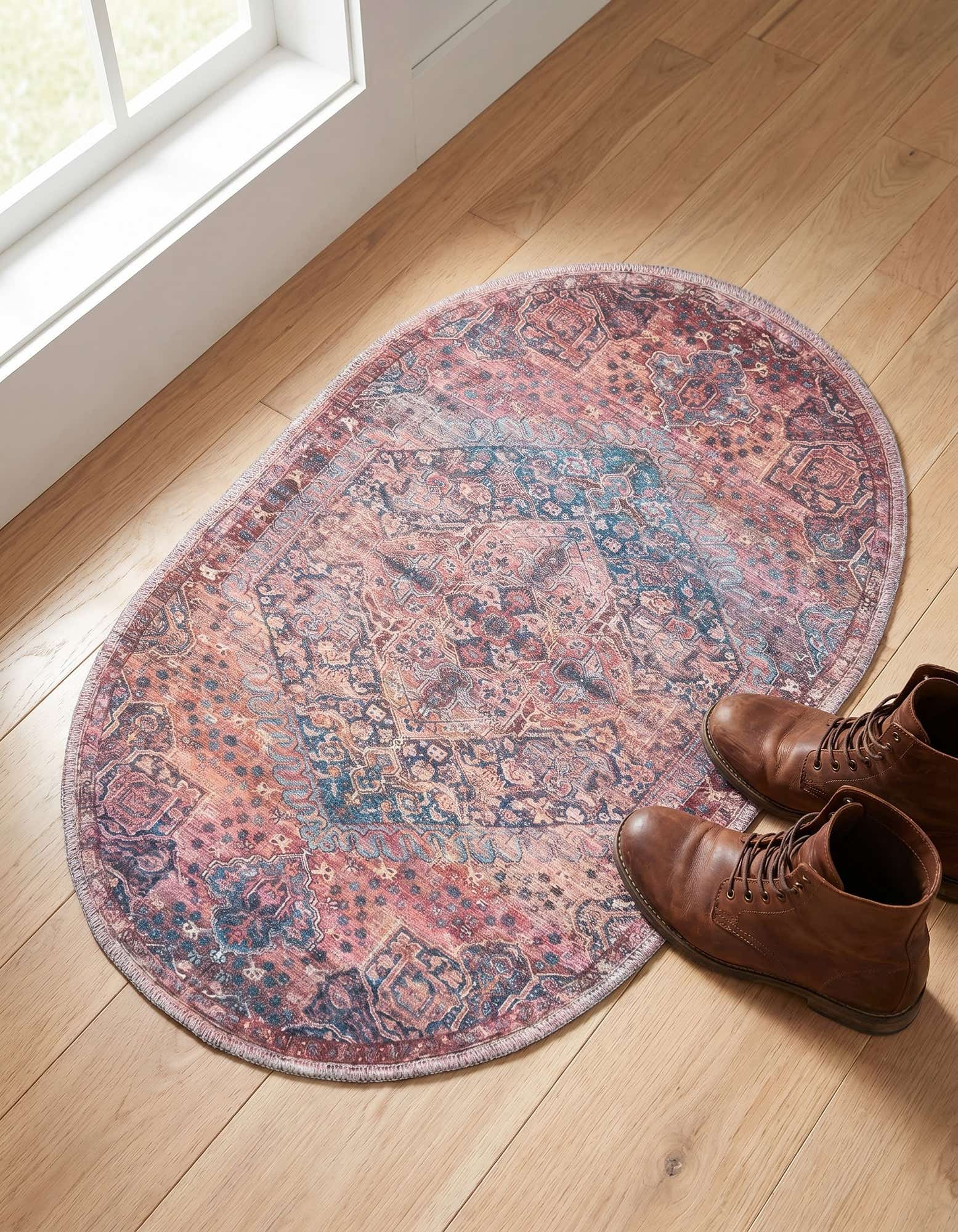 2' x 3' Washable Maahru Oval Rug