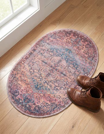 2' x 3' Washable Maahru Oval Rug