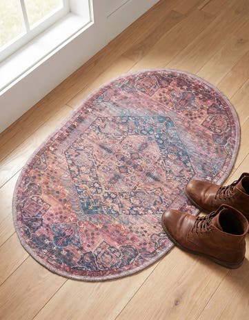 2' x 3' Washable Maahru Oval Rug