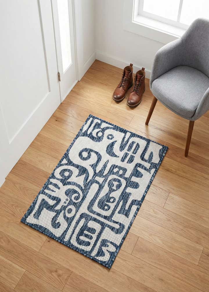 2' x 3' Easy-Clean Modern Indoor / Outdoor Rug