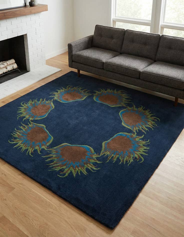 Detail image of 7' 6 x 7' 7 Luna Wool Square Rug