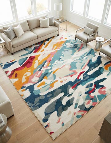 Easy-Clean Casablanca Indoor / Outdoor Square Rug