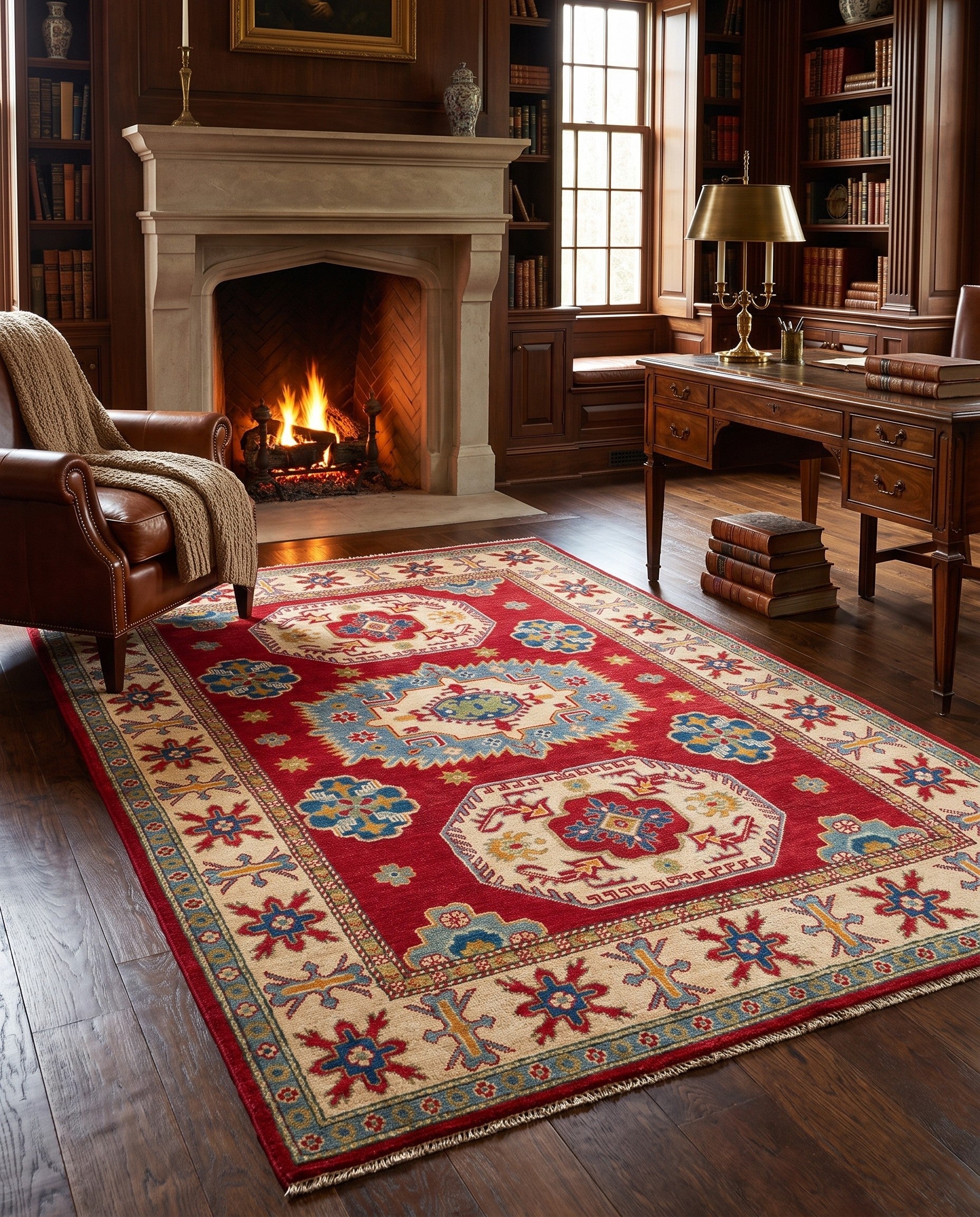 150cm x 220cm Hand Knotted Kazak Rug