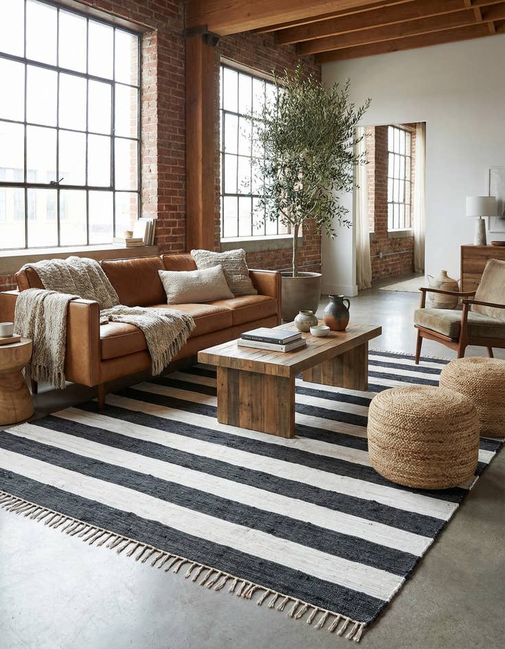 Detail image of 9' x 12' 2  Hand Woven Chindi Rag Rug